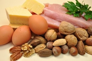 Alimentos con proteínas (de origen animal y vegetal)
