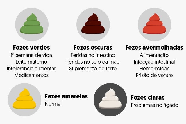 Verde, marrom, preto, vermelho: o que significa a cor do cocô de